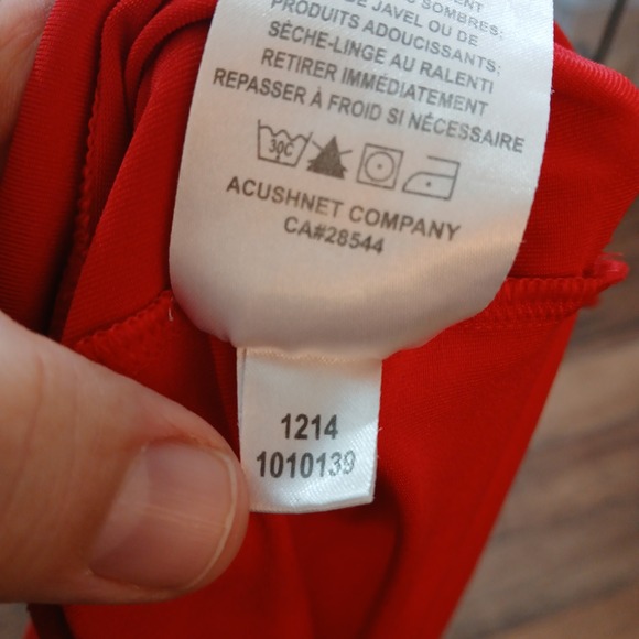 FootJoy Polo Mens Large Red Santa Lucia River Club Performance Stretch Flex - Picture 9 of 10